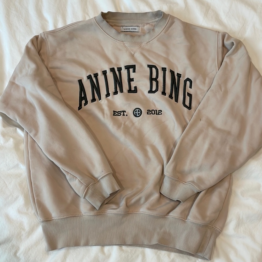 Anine Bing Beige Sweatershirt